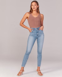 High Rise Super Skinny Ankle Jeans | Abercrombie & Fitch (US)