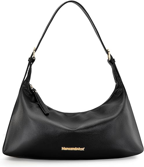 Montana West MEDIUM Shoulder Purses for Women Crescent Hobo Bags Trendy Purses | Amazon (US)