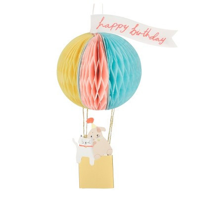 Meri Meri Air Balloon Honeycomb Birthday Card (Pack of 1) | Target