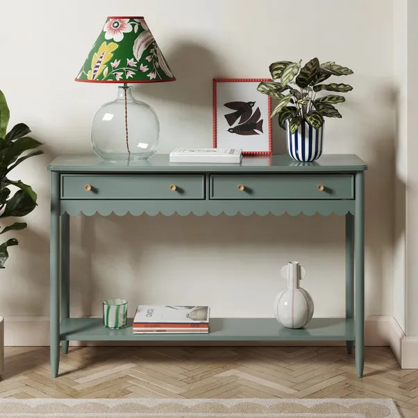 Remi Console Table, Lilypad Green | Dunelm (migrated)