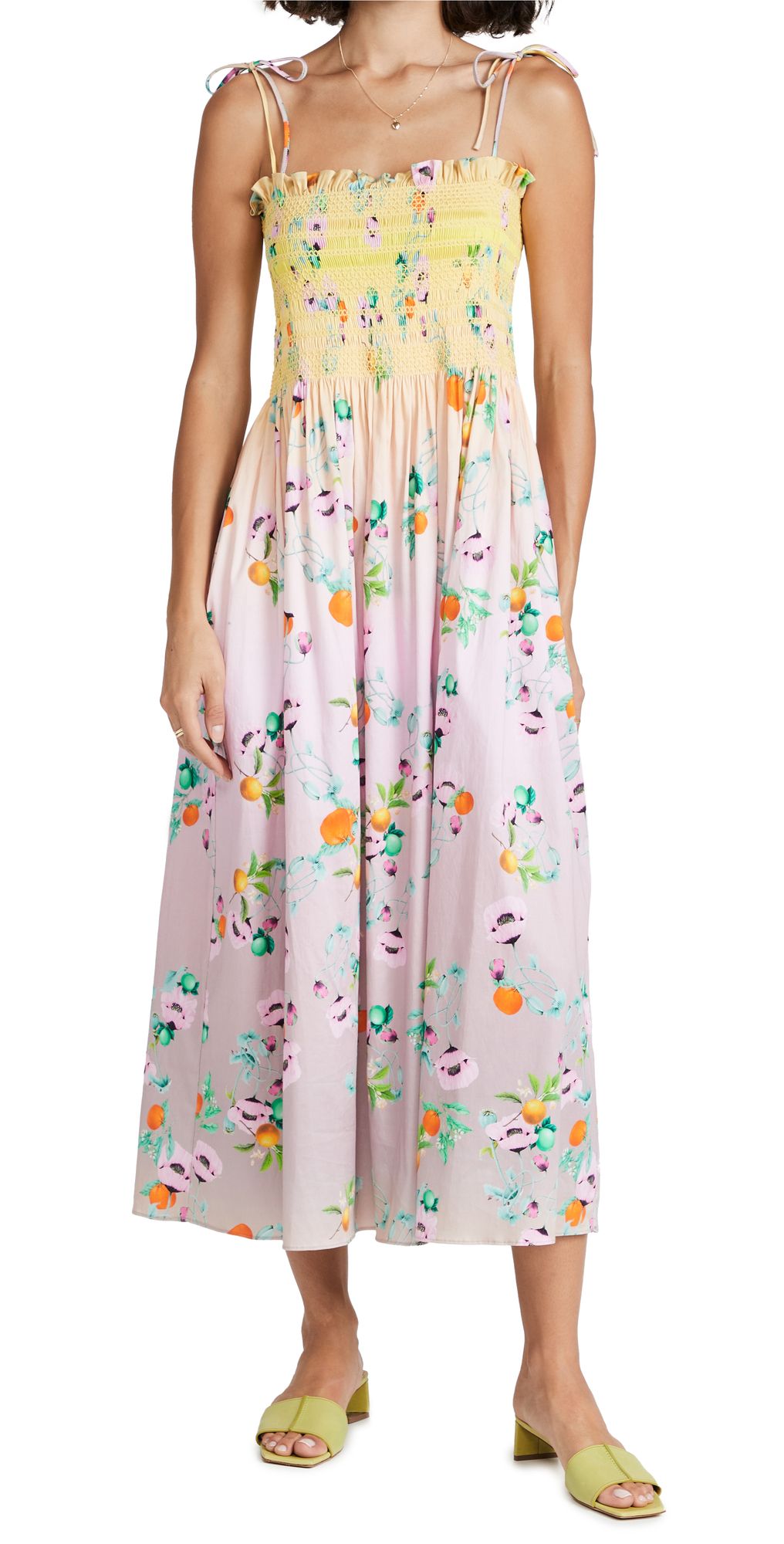 Cynthia Rowley Ombre Floral Smocked Dress | Shopbop