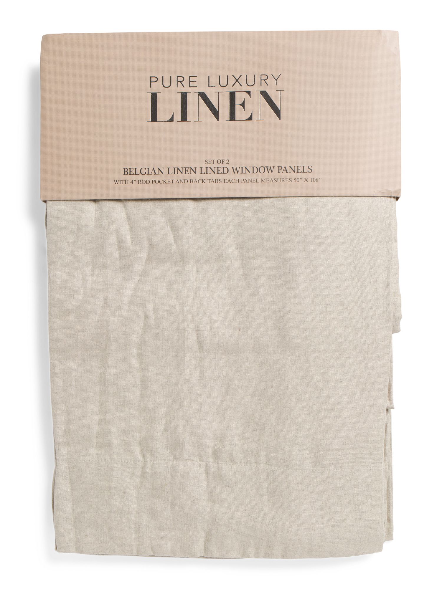 Set Of 2 Linen Lined Curtains | TJ Maxx