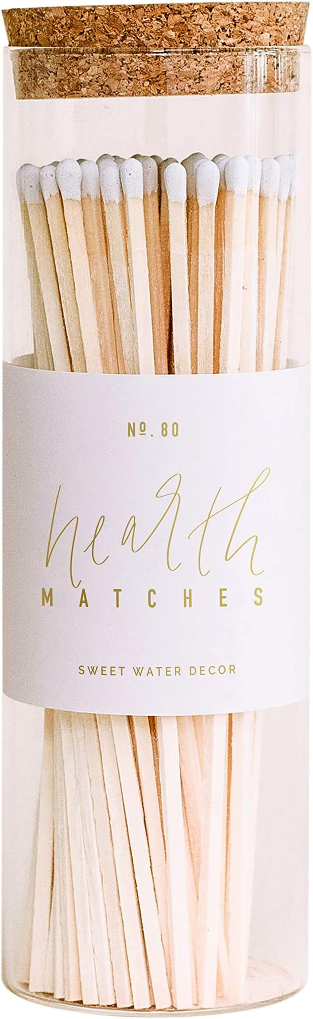 Sweet Water Decor 7" Hearth Matches in Apothecary Glass Bottle | Rustic Jar Approx. 80 Decorative... | Amazon (US)