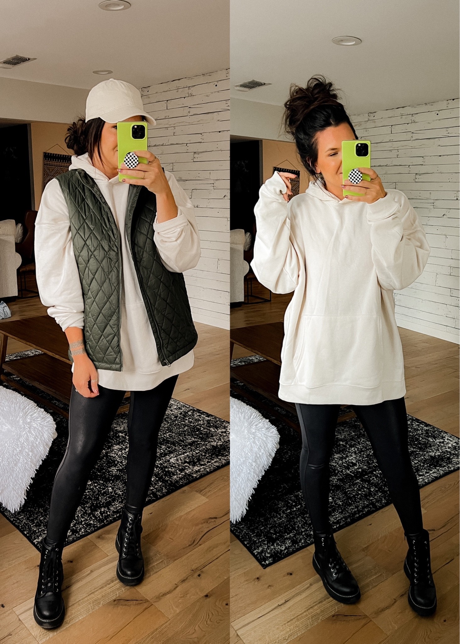 Casual hoodie with leggings
Oversized Hoodie: XL
Vest: Large
Faux Leather Leggings: Large
Combat Boots: True to size

@walmartfashion #walmartpartner @shop.LTK #liketkit 

#LTKunder50 #LTKstyletip #LTKshoecrush