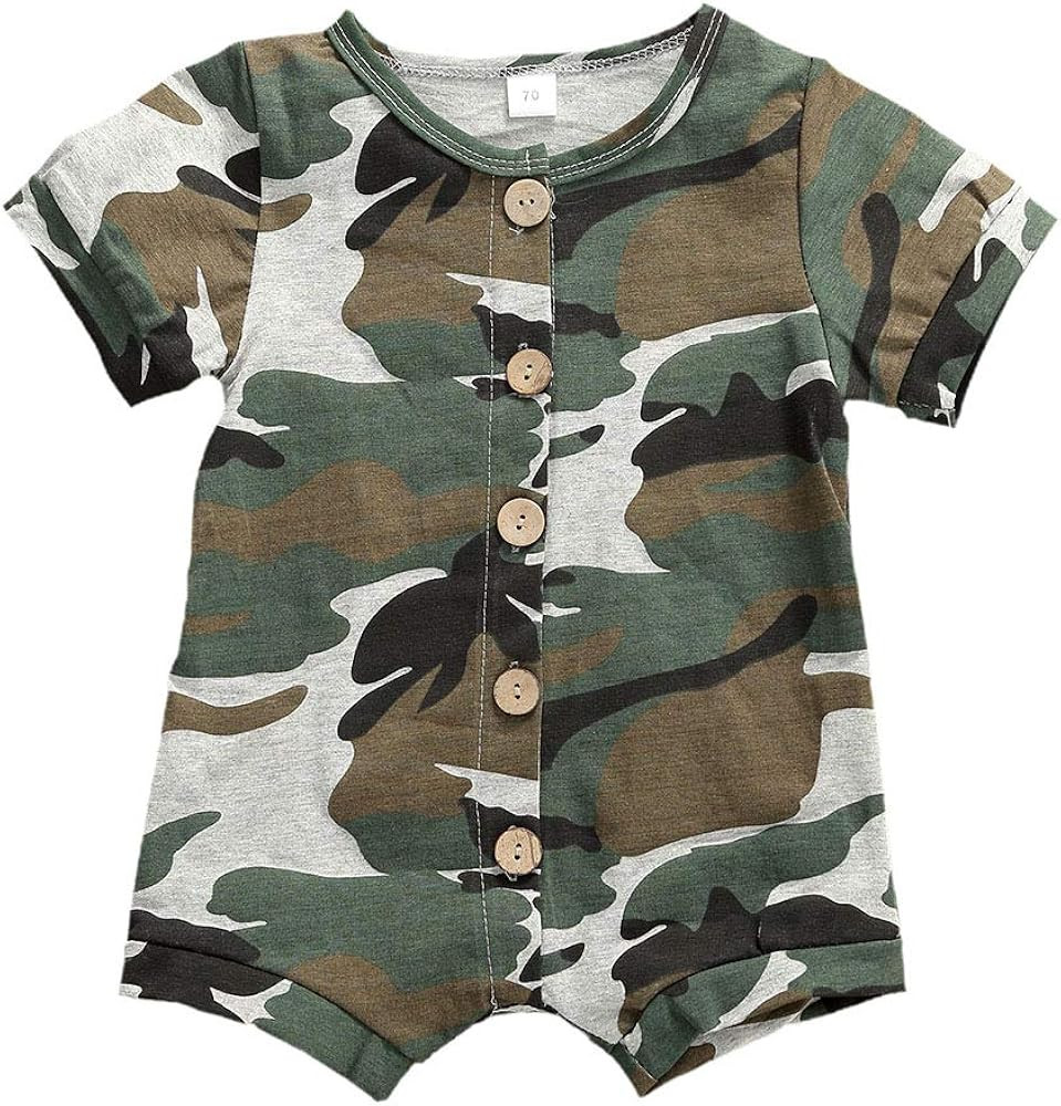 Newborn Summer Baby Boy Girl Rompers Bodysuit Jumpsuit Playsuit One Piece Outfit Clothes | Amazon (US)