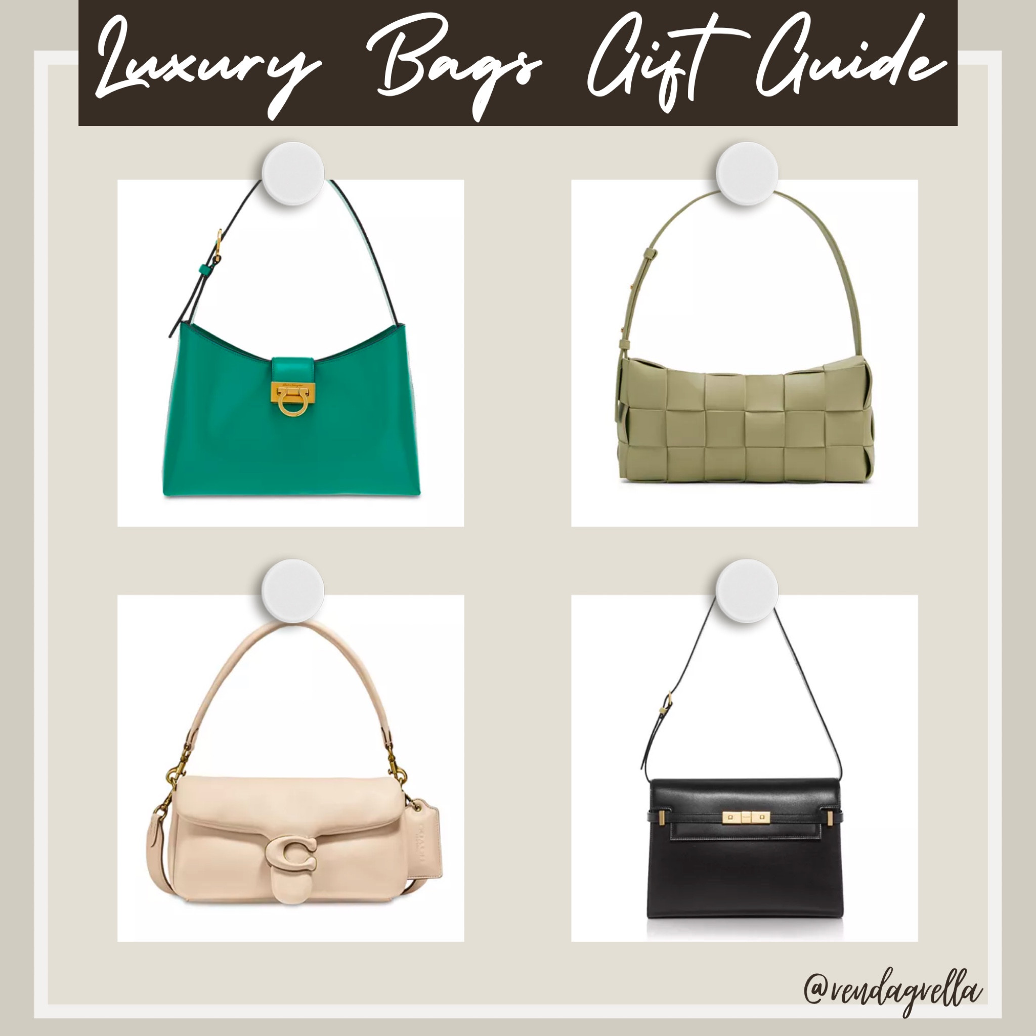 Luxury Bags and Handbags for you and your loved ones including Coach, Salvatore Ferragome, Bottega Veneta, and Saint Laurent!

#LTKGiftGuide #LTKitbag #LTKHoliday