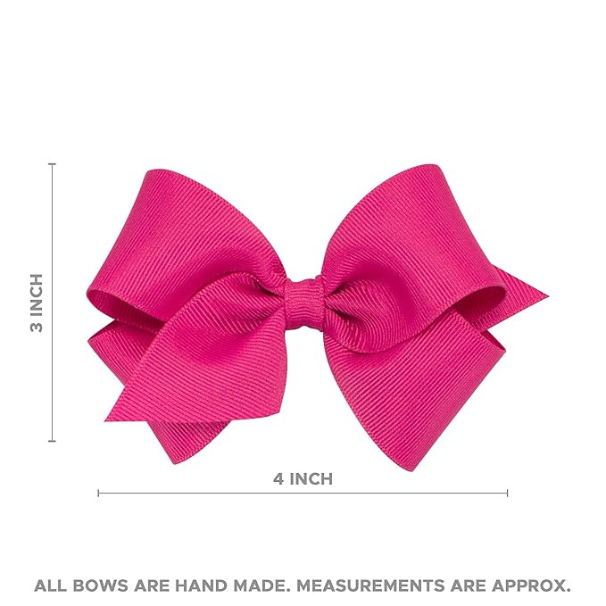 Wee Ones Baby Girl's Extra Small Grosgrain Bow On Matching Elastic Band, 6-24 Months, White | Amazon (US)