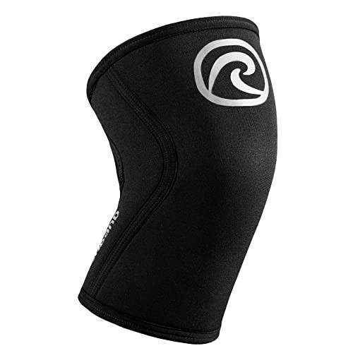 Rehband 5mm Knee Sleeves for Functional Training, Cross-Training & Powerlifting, Weightlifting Knee Support made of Neoprene, Unisex, Colour:Silver/Black, Size:X-Small | Amazon (US)