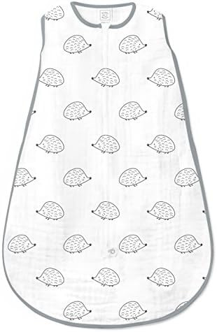 SwaddleDesigns Cotton Muslin zzZipMe Sleeping Sack, Wearable Blanket with 2-Way Zipper, Black Hed... | Amazon (US)