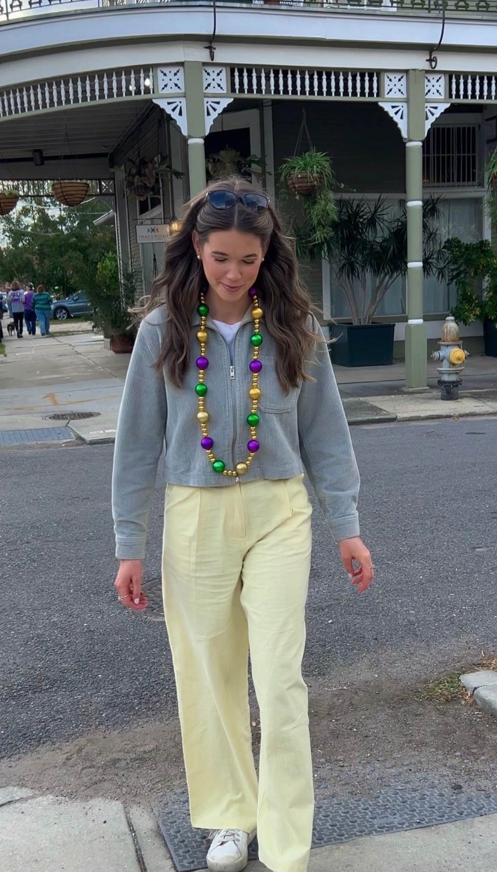 Mardi Gras Outfit!

(related search: pants for spring, yellow tailored casual pants, pale yellow pants, green corduroy jacket, high neck boatneck white sleeveless shirt)

#LTKSpring #LTKwomens

#LTKSeasonal #LTKTravel #LTKootd