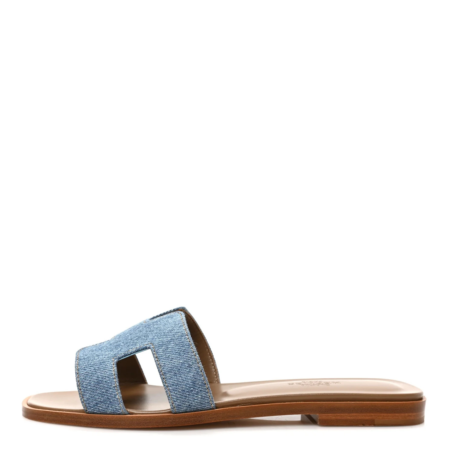 Denim Canvas Oran Sandals 35 Bleu Clair | FASHIONPHILE (US)