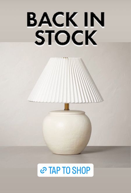 Target | hearth and hand | lamp | target lamp | console table lamp | bedroom lamp | neutral lamp | living room lamp | pleated shade | affordable decor | back in stock 

#LTKhome #LTKfindsunder100