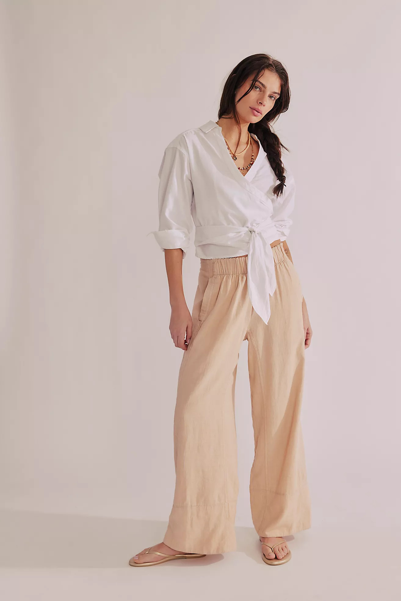 Day's End Linen Pull-On Pants | Free People (Global - UK&FR Excluded)