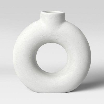 7" x 2" Textured Ceramic Vase White - Project 62™ | Target