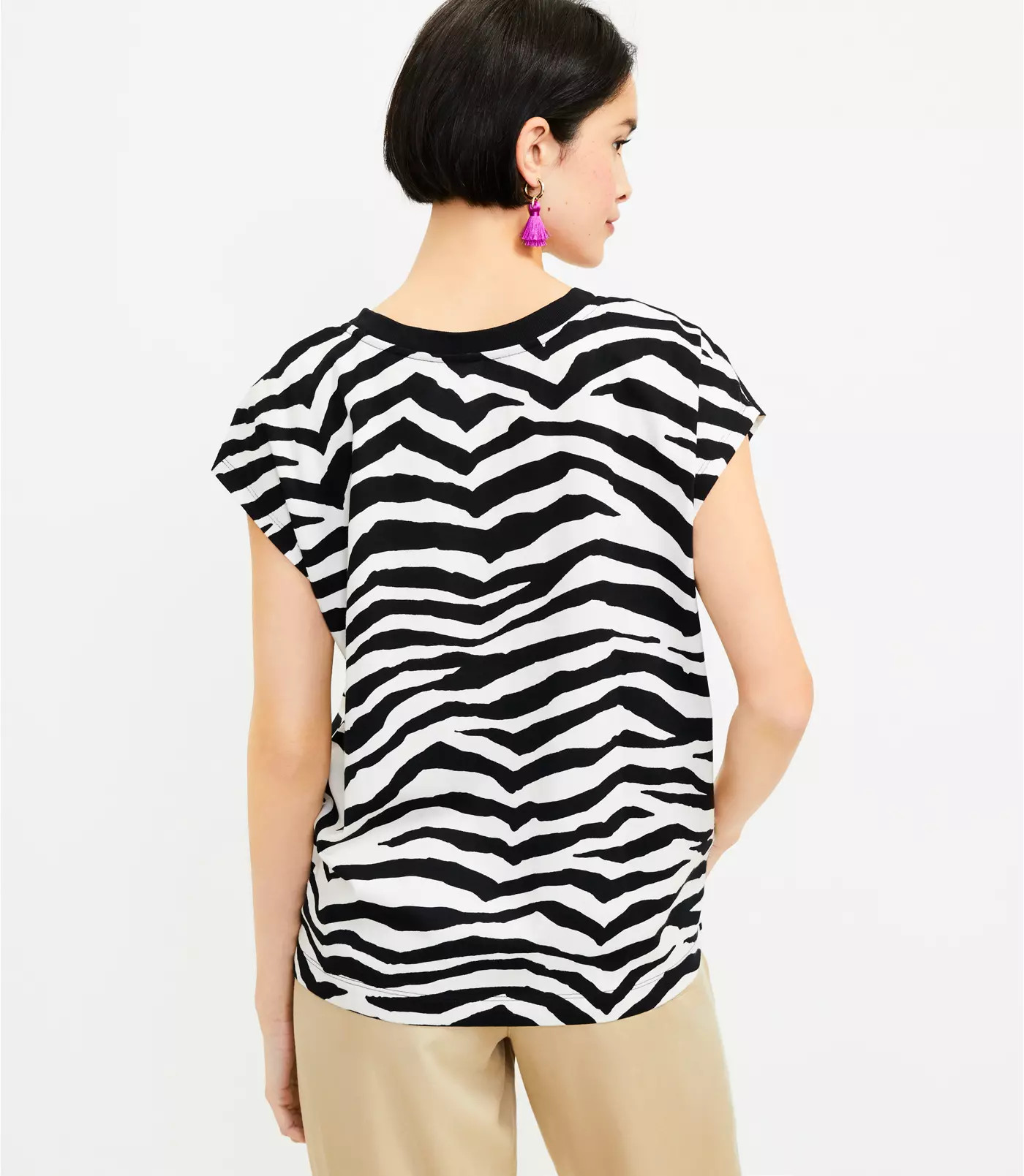 Tiger Print Wedge Tee | LOFT