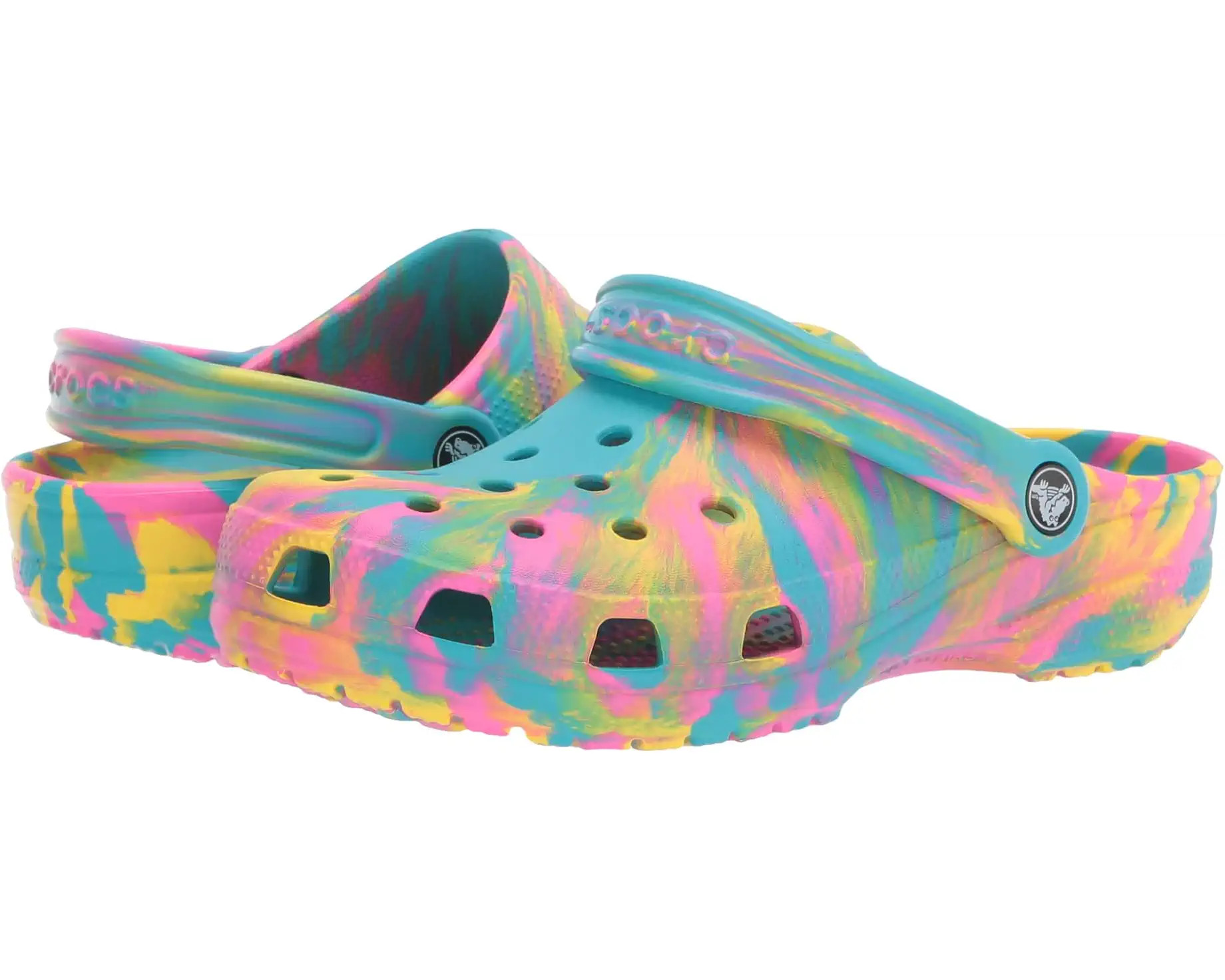Crocs Kids Classic Marbled Tie-Dye Clog (Little Kid/Big Kid) | Zappos