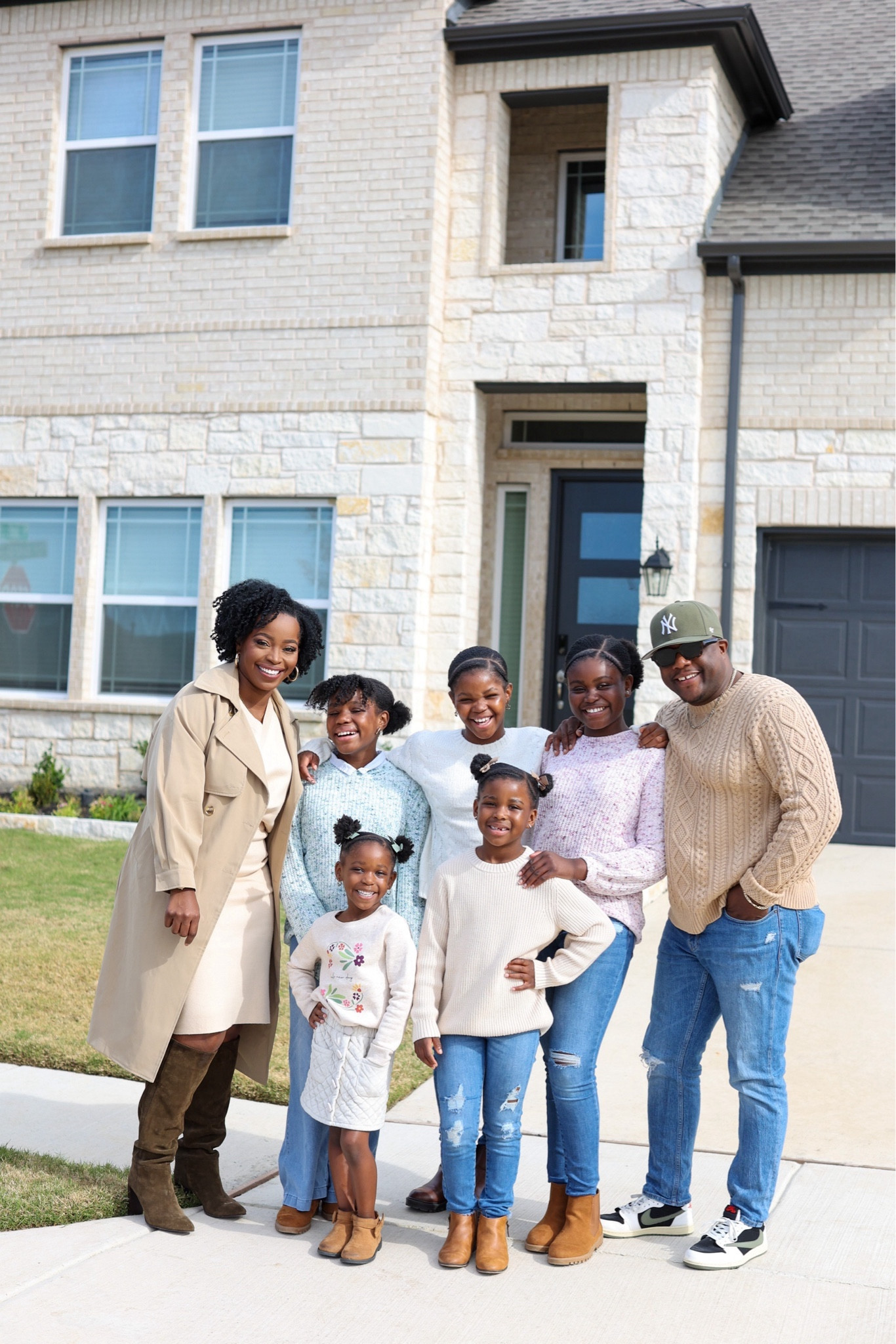Family Outfits for fall & winter. Trench coat, sweaters, sweater skirt set, boots and jeans.🤎 

#LTKfamily #LTKkids #LTKmidsize