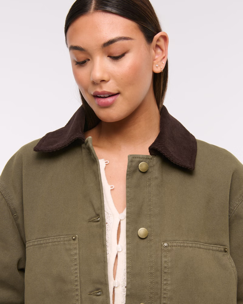 Removable Collar Workwear Coat | Abercrombie & Fitch (UK)