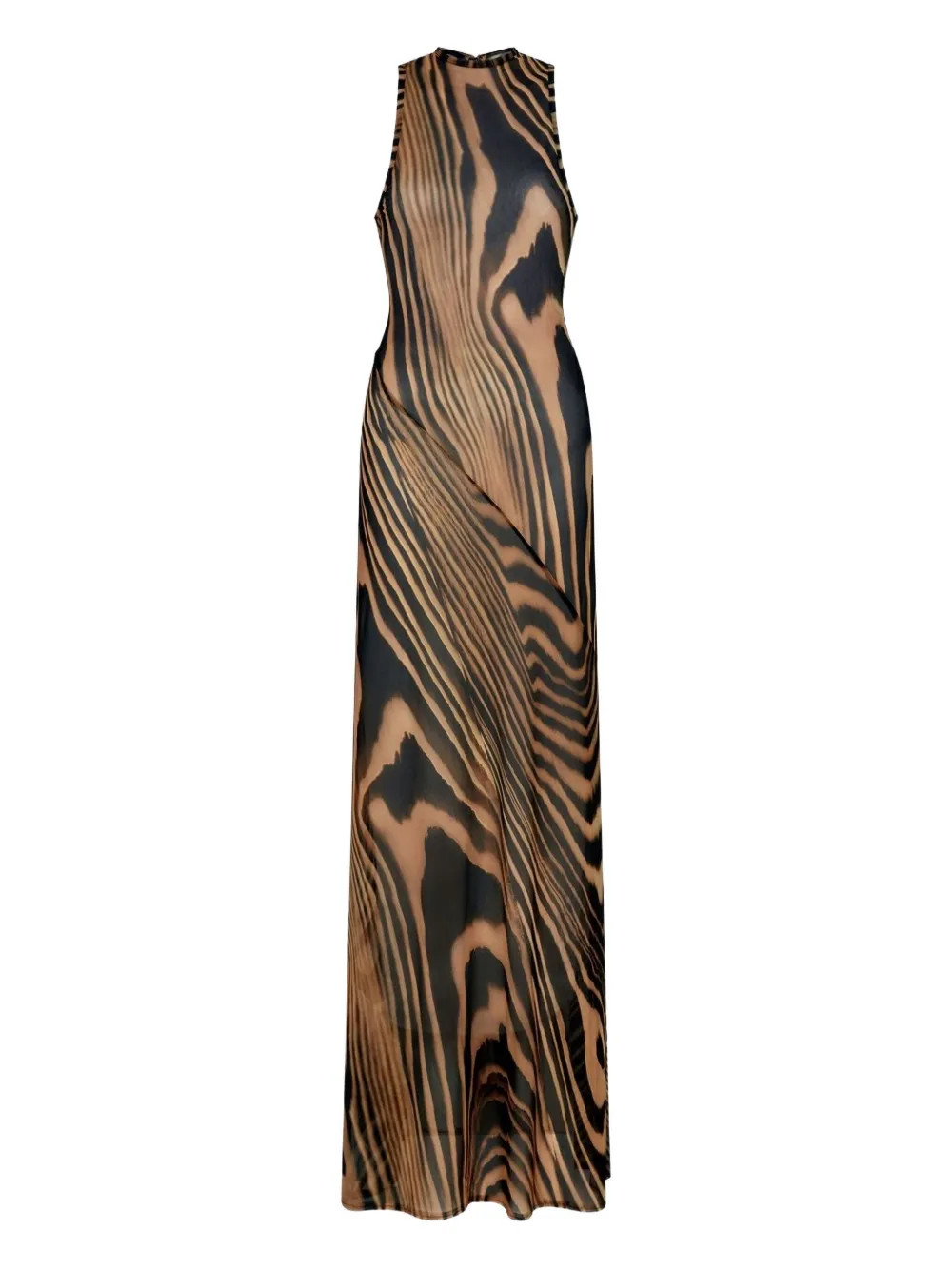 David Koma zebra-print Maxi Dress | Neutrals | FARFETCH MY | Farfetch Global