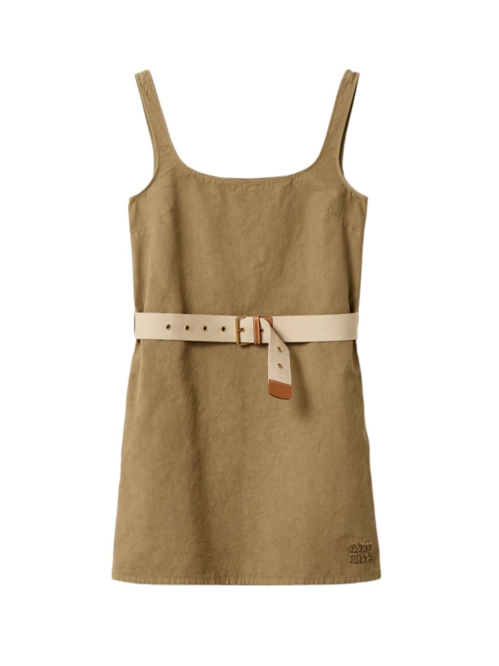 Miu Miu Old Gabardine Mini Dress | Senser US