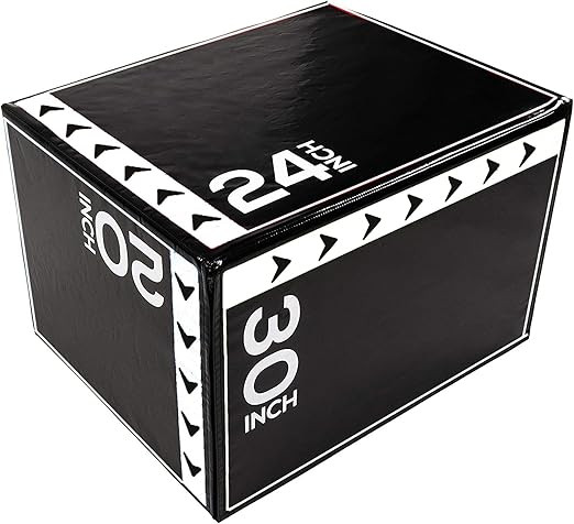 BalanceFrom 3 in 1 20 x 24 x 30 Inch or 20 x 24 x 16 Inch Foam Plyometric Box Jumping Exercise Ju... | Amazon (US)