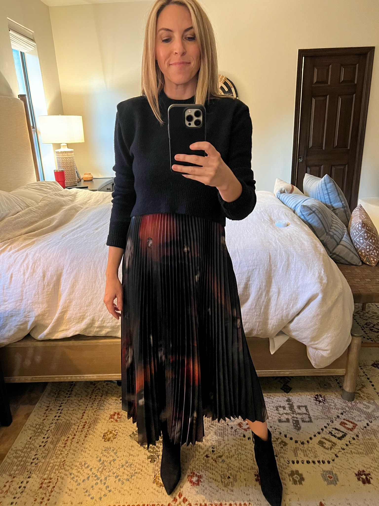 Perfect holiday party dress from All Saints. Laura wore it last night and got lots of compliments! It’s a two-for-one - as the sweater comes with. Love the slight shoulder pad and the pleats in the skirt 👏🏻

#LTKHoliday #LTKparties #LTKSeasonal