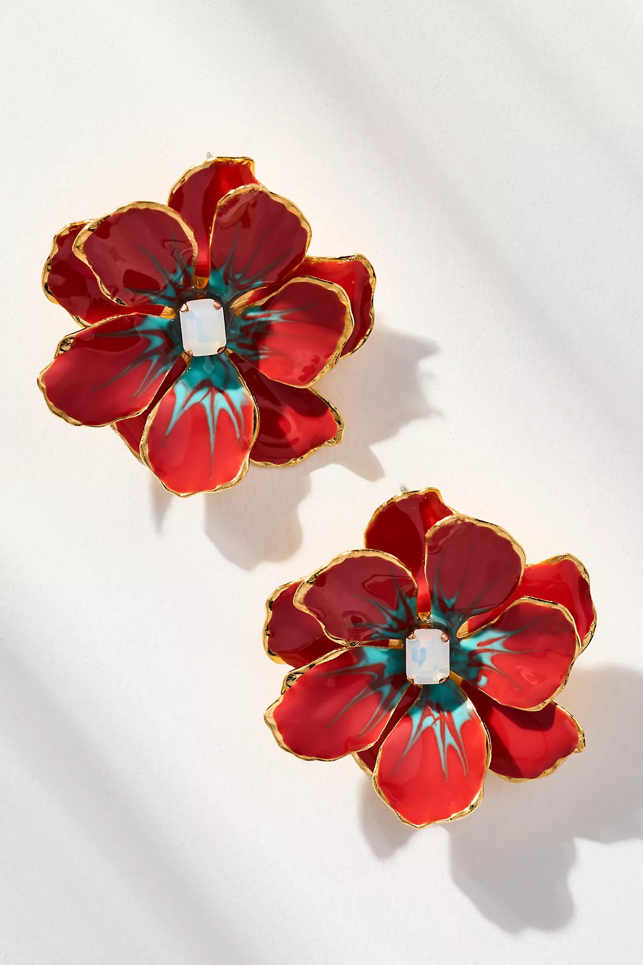 The Pink Reef Handpainted Earrings | Anthropologie (US)