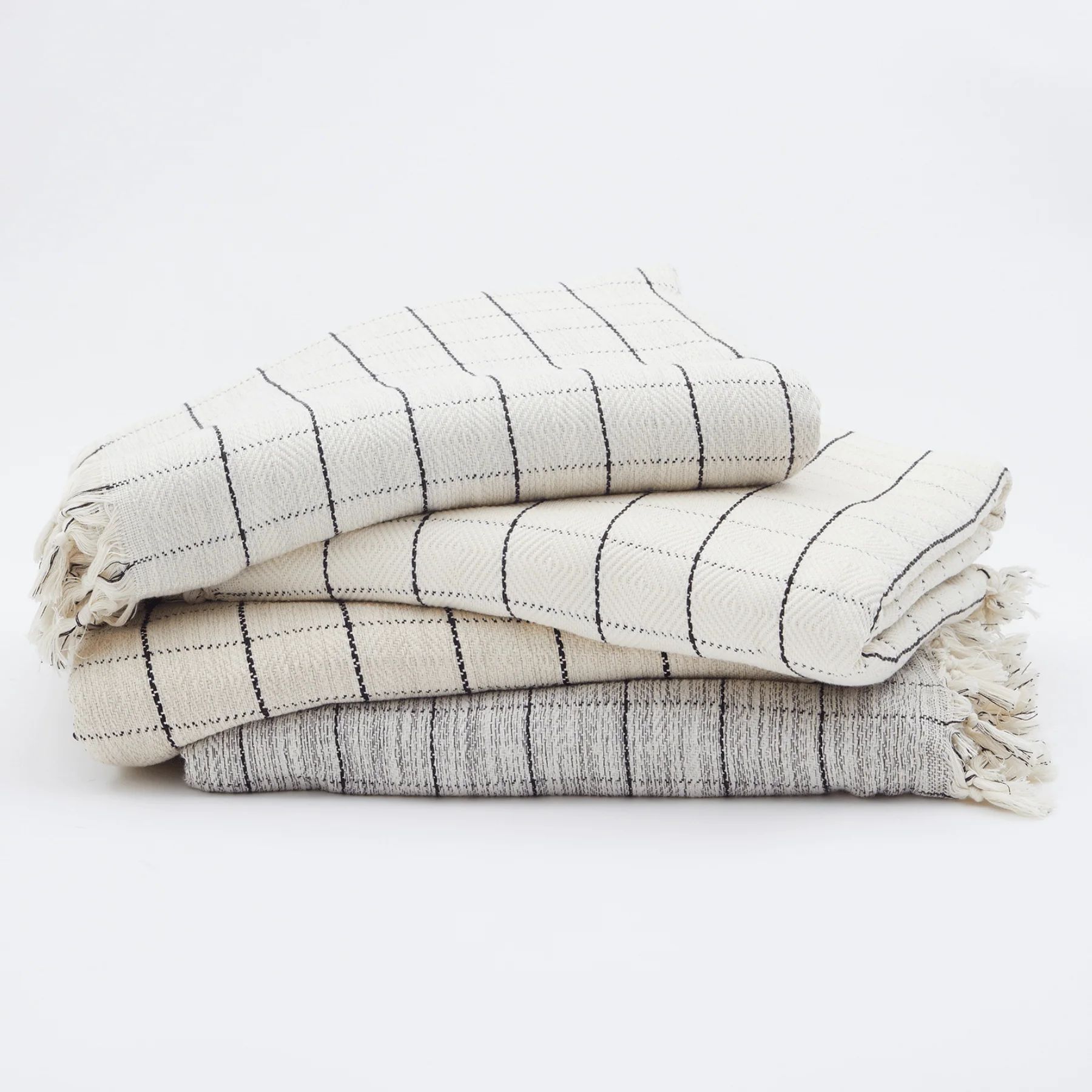 Naz | 100% Turkish Cotton XL Throw Blanket | The Loomia