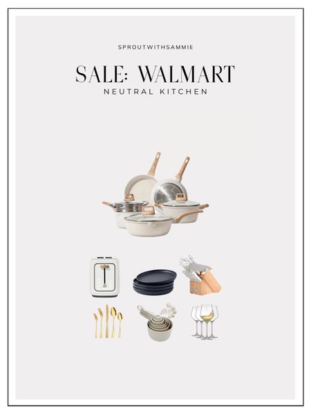 Walmart Sale | Neutral Aesthetic Kitchen

#beige #kitchen #white #plates #pots 

#LTKunder100 #LTKsalealert #LTKhome