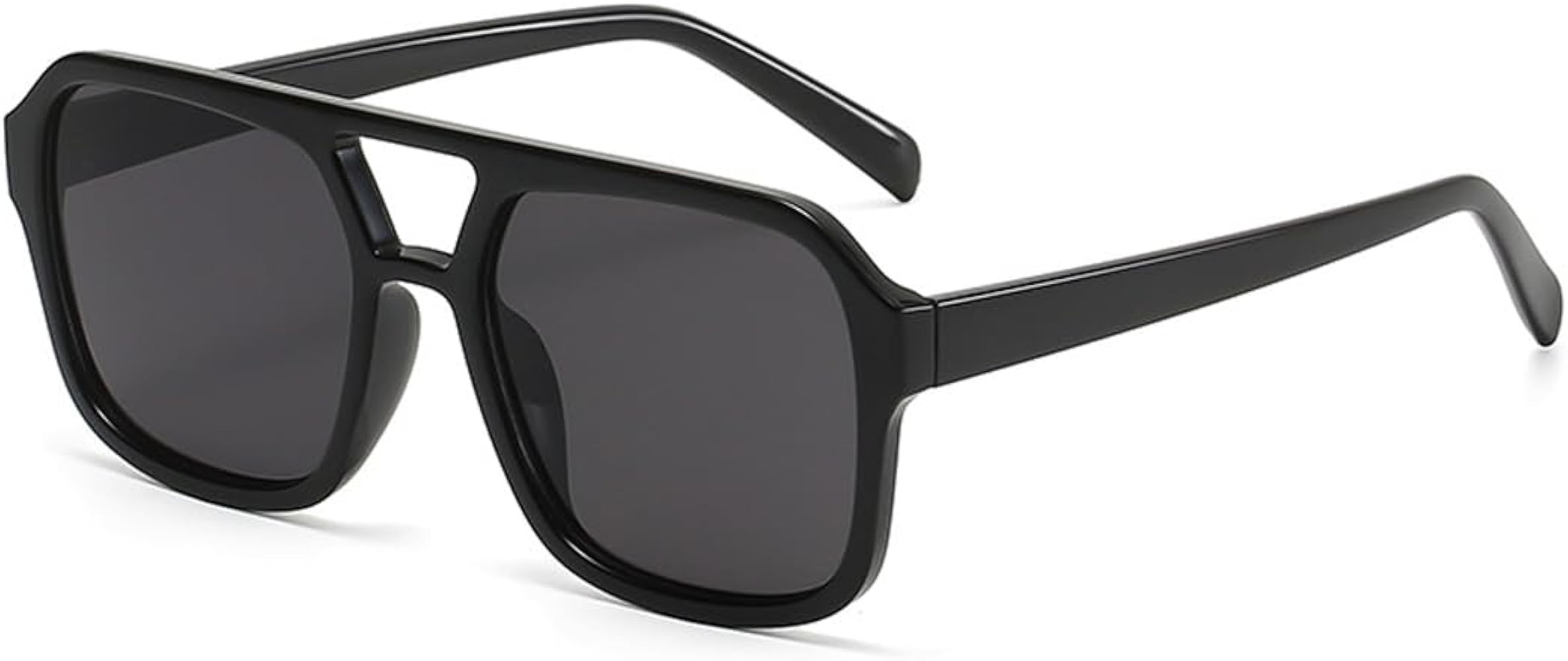 Women 70s Vintage Double Beam Round Oversized Sunglasses Gradient Color Retro Aviator Sunglasses ... | Amazon (US)