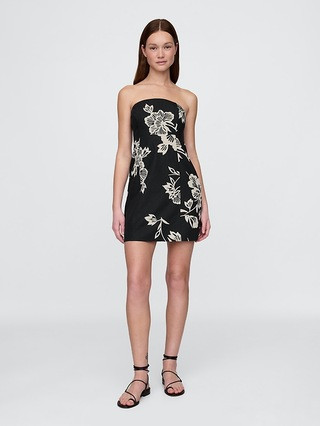 Linen-Blend Mini Dress | Gap | Gap (US)