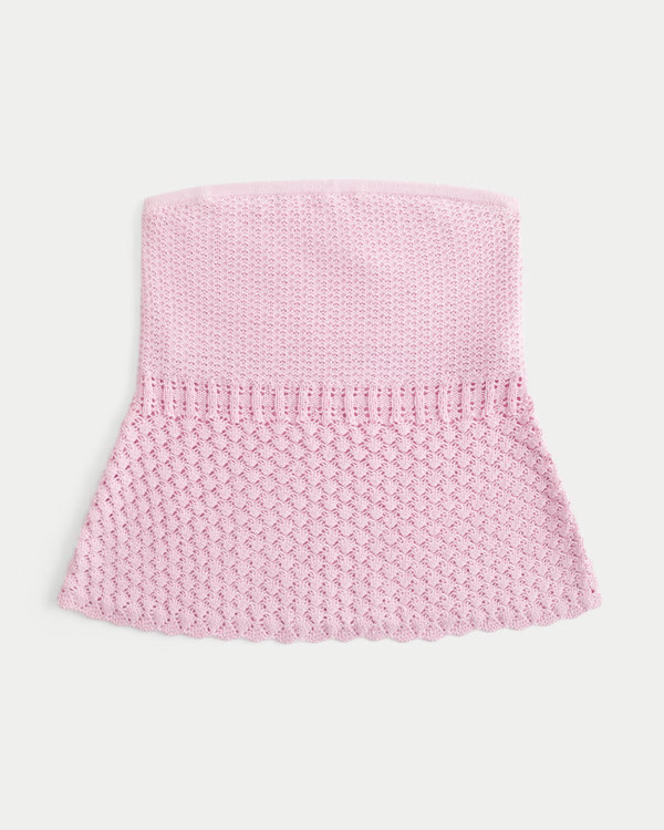 Crochet-Style Sweater Tube Top | Hollister (US)