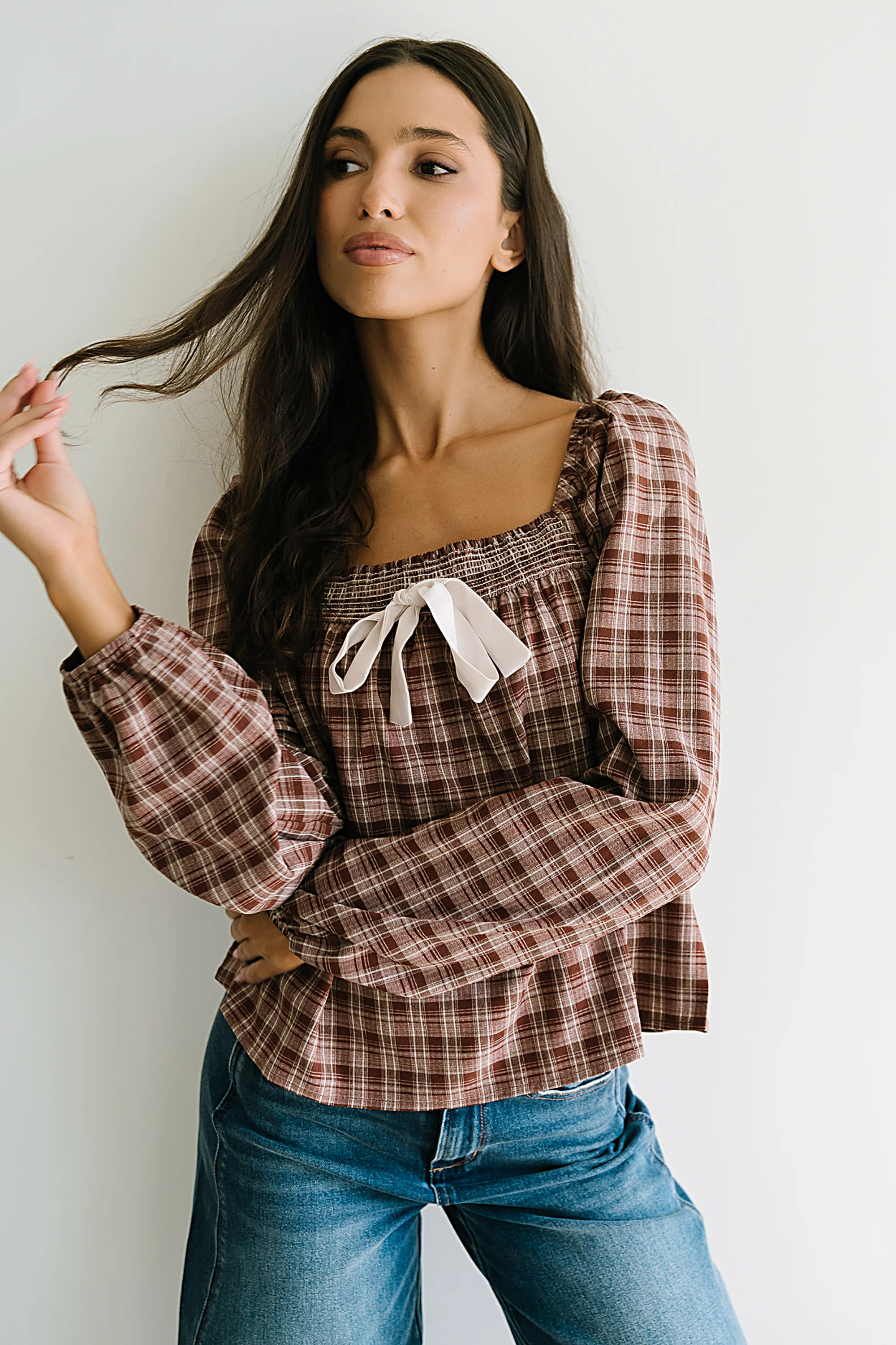 Jemma Plaid Blouse | Böhme US