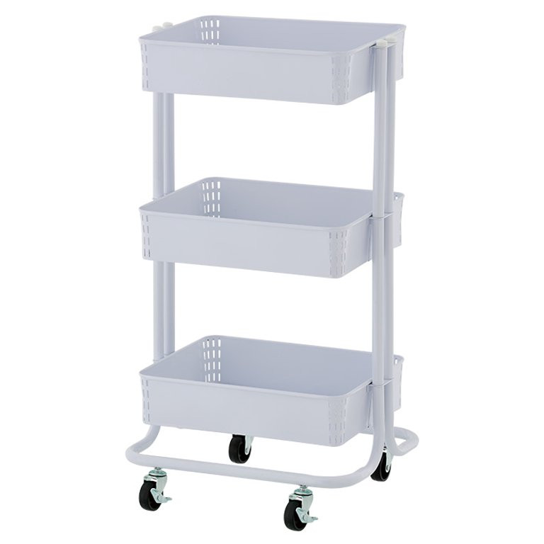 3-Tier Metal Craft Storage Cart White | Walmart (US)