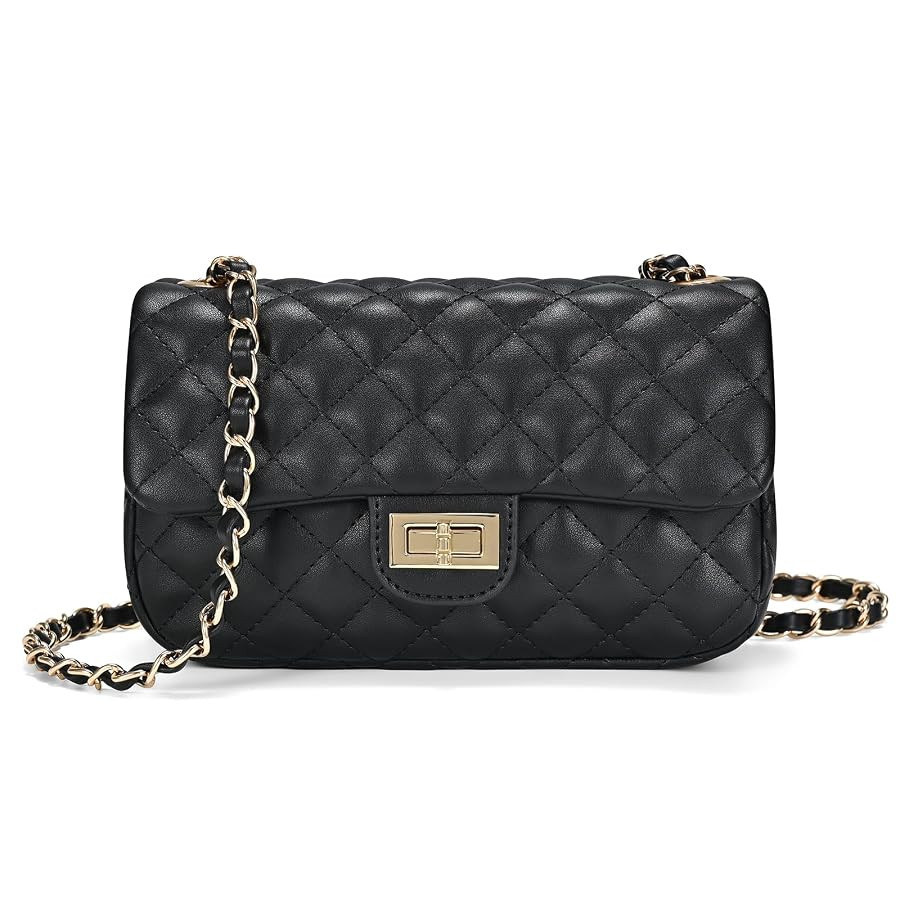 Quilted Crossbody Bags for Women, Small Soft Shoulder Handbags, Ladies Mini Vegan Leather Clutch ... | Amazon (US)
