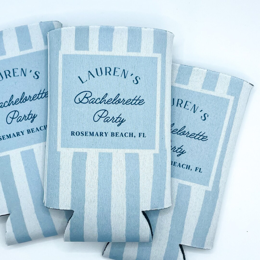 Personalized Coastal Bachelorette Can Cooler Custom Can Cooler Beach Bachelorette Party Coastal G... | Etsy (US)