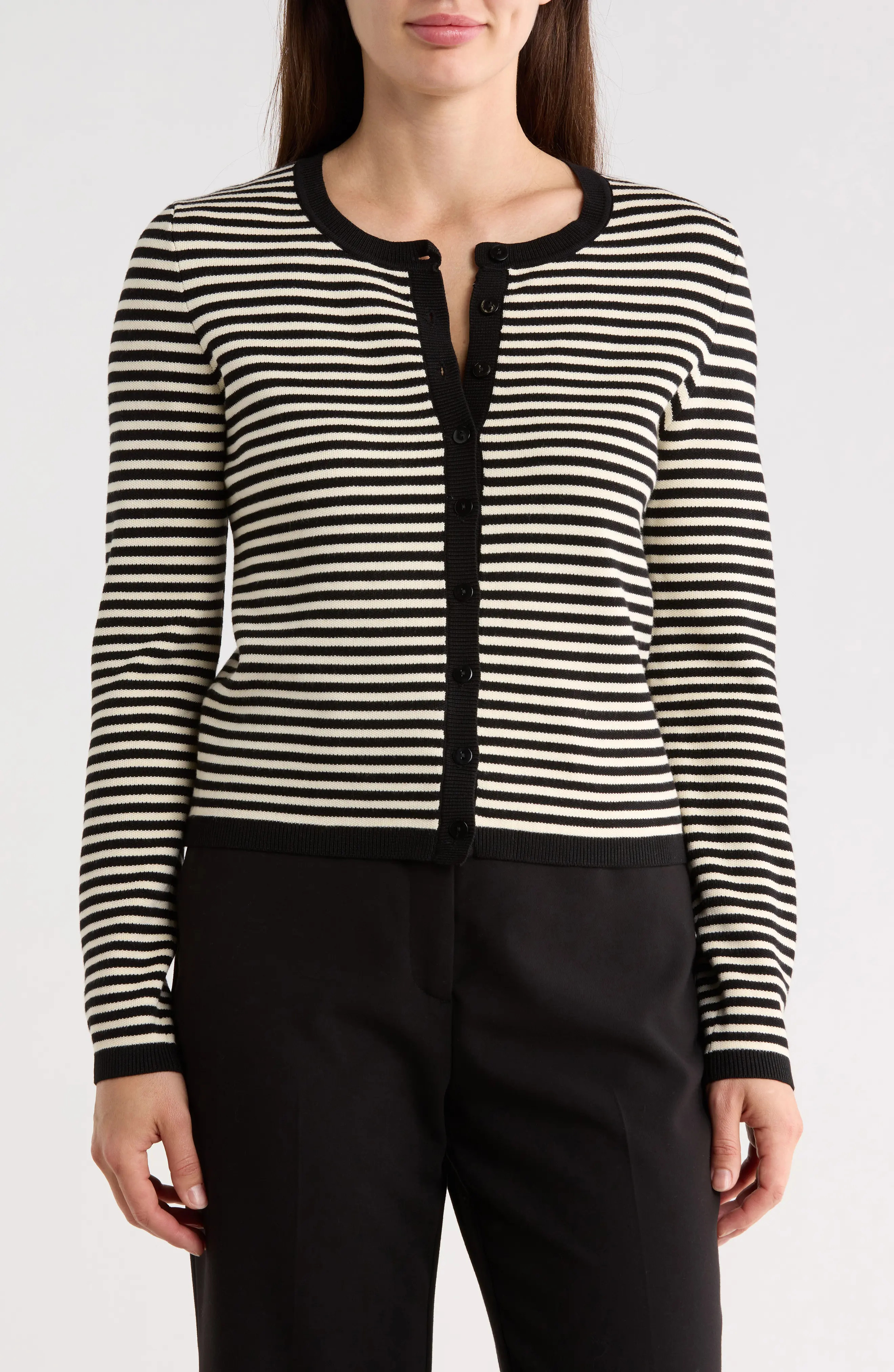 Stripe Crop Cardigan (Women) | Nordstromrack | Nordstrom Rack