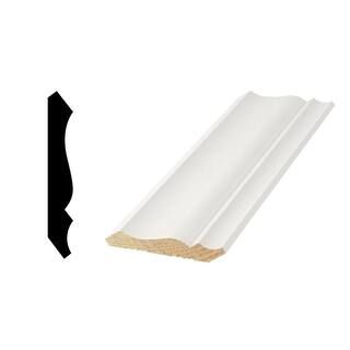 Woodgrain Millwork WM 47 19/32 in. x 4-5/8 in. x 96 in. Primed MDF Crown Moulding-10001938 - The ... | The Home Depot