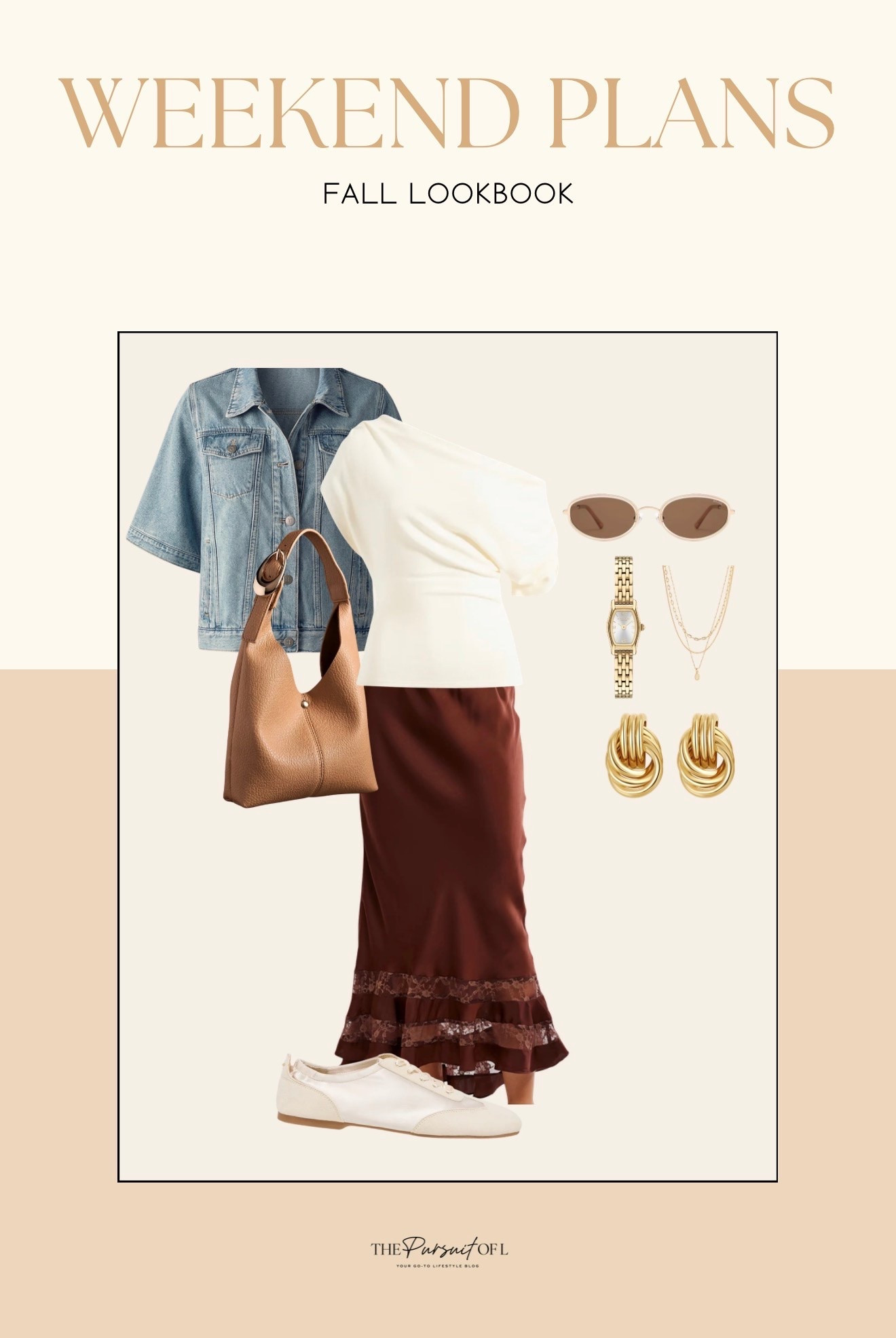For brunch, casual dates & whatever else makes it onto the weekend calendar. The lace-trimmed skirt and one-shoulder top feel feminine, while the denim shirt & sneakers keep the whole look relaxed. 🤎

Weekend outfit | Burgundy skirt outfit | Transitional fall style | Casual date outfit

#LTKSeasonal #LTKootd