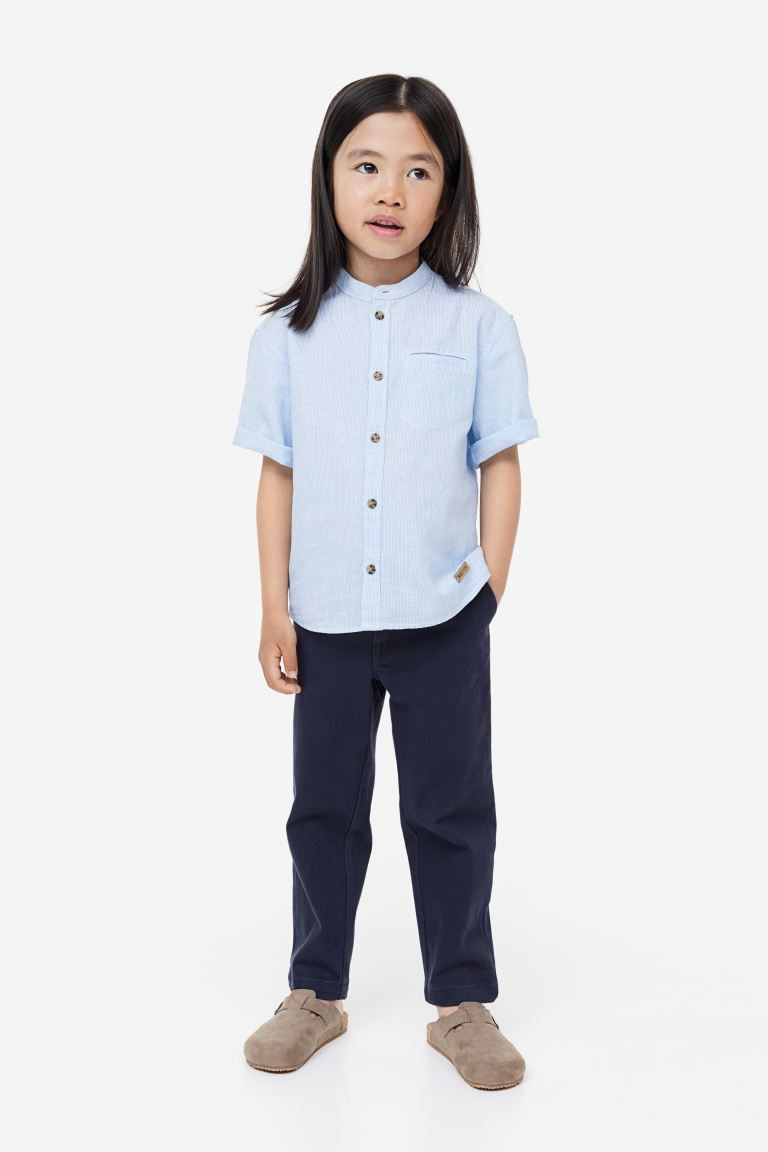 Relaxed Fit Twill Chinos - Navy blue - Kids | H&M US | H&M (US + CA)