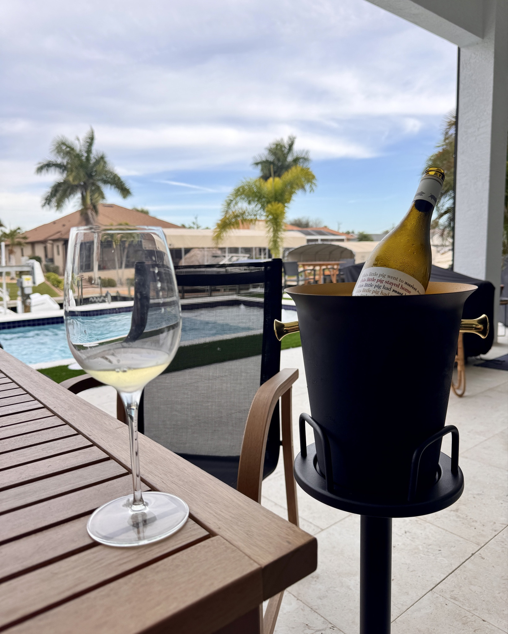This wine stand has been one of my favorite small upgrades for hosting at home 🍷

It keeps the bottle cold and within reach without cluttering the table — especially perfect for outdoor wine nights in Florida.

Linking my exact setup and similar options. 