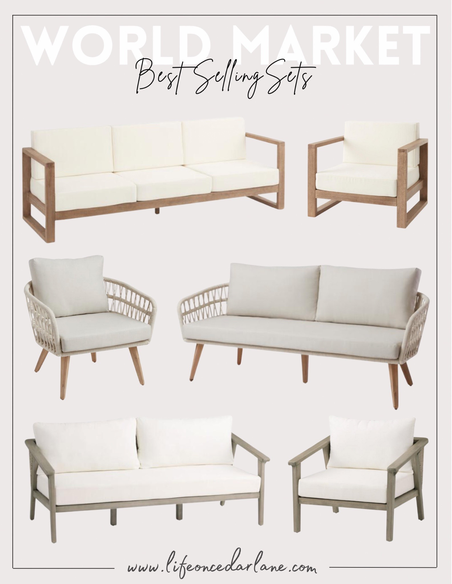 World Market best selling sets! Pretty outdoor furniture for your patio!

#outdoorsets #patiosets #outdoorfurniture

#LTKhome #LTKSeasonal #LTKsalealert