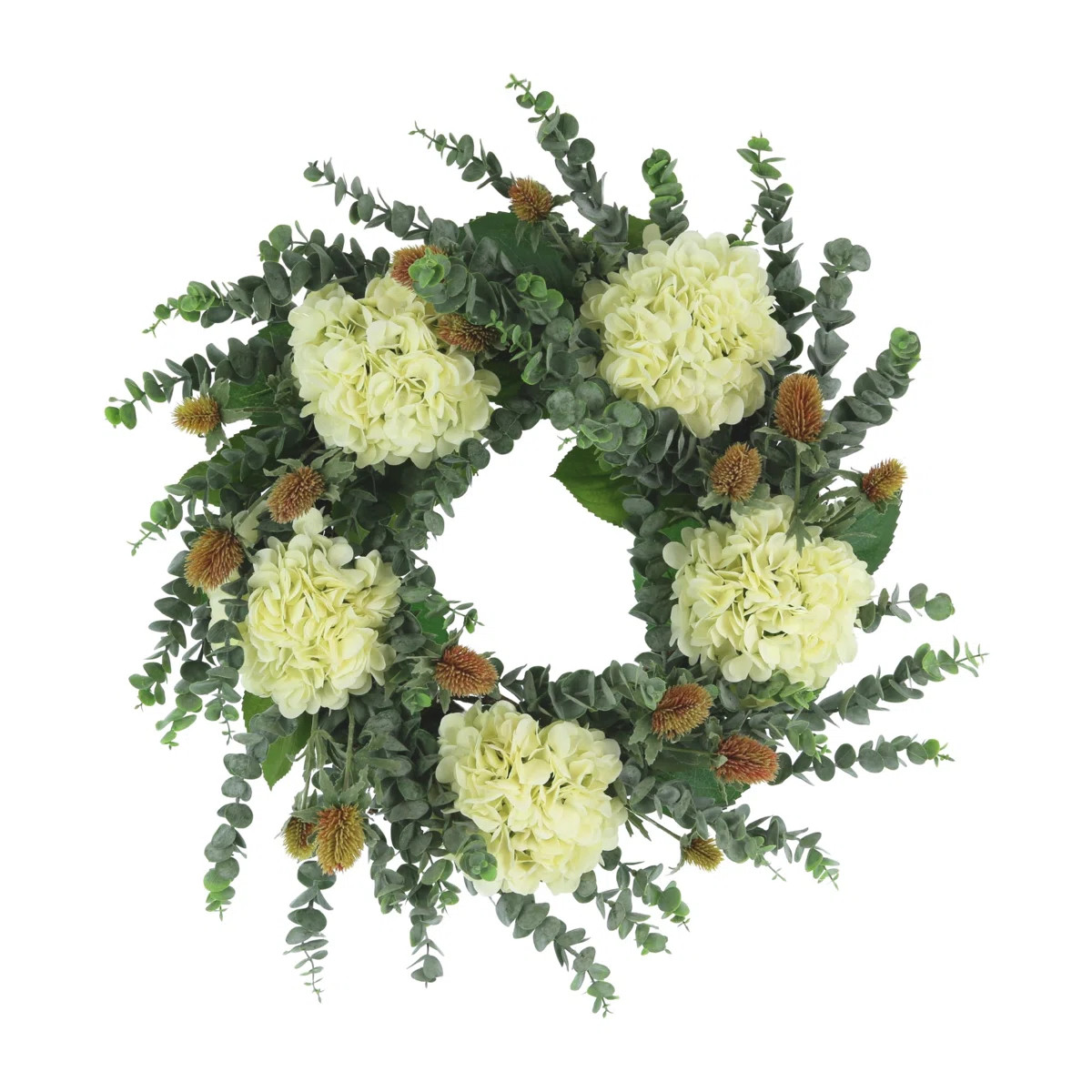 26" Wreath with Eucalyptus and Hydrangeas | Wayfair North America