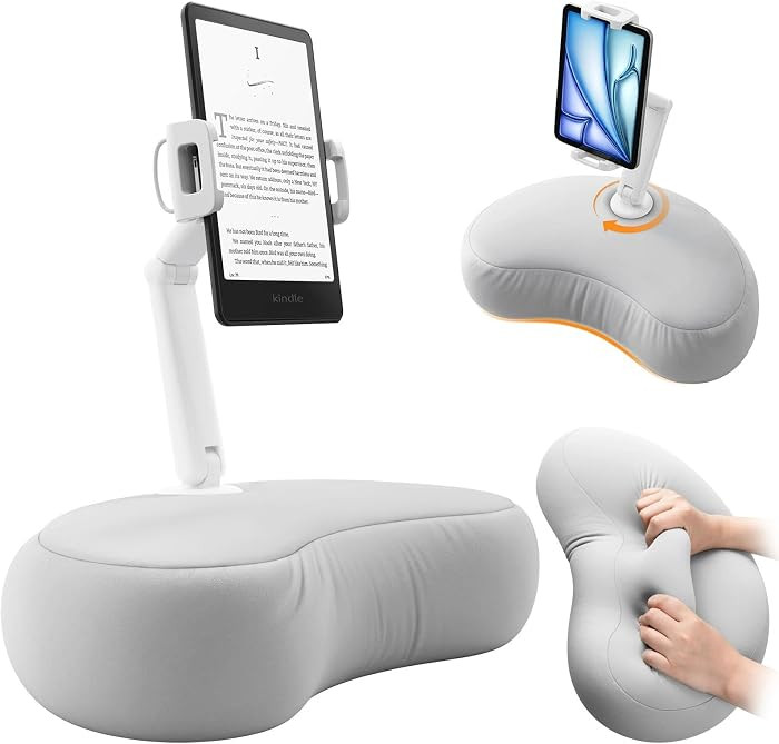 SAIJI Kindle Pillow Stand for Bed – iPad & Tablet Holder (Gray) | Amazon (US)