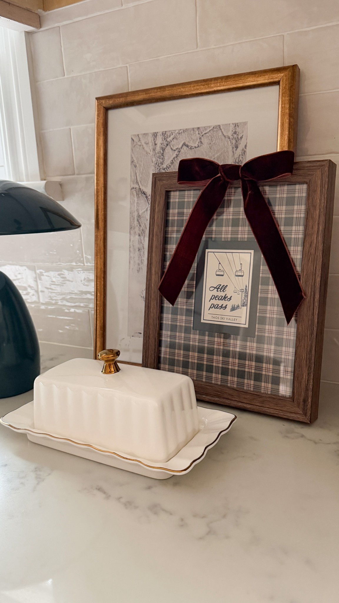Sometimes it’s the tiny moments in a kitchen that make it feel the coziest 🤍
A framed print, a velvet bow, layers of texture… and my favorite little butter dish that stays out on the counter because it’s too pretty to hide.

I linked everything I used to style this corner — print, frames, velvet ribbon, butter dish & more 🫶



#LTKFindsUnder50 #LTKHome #LTKHoliday