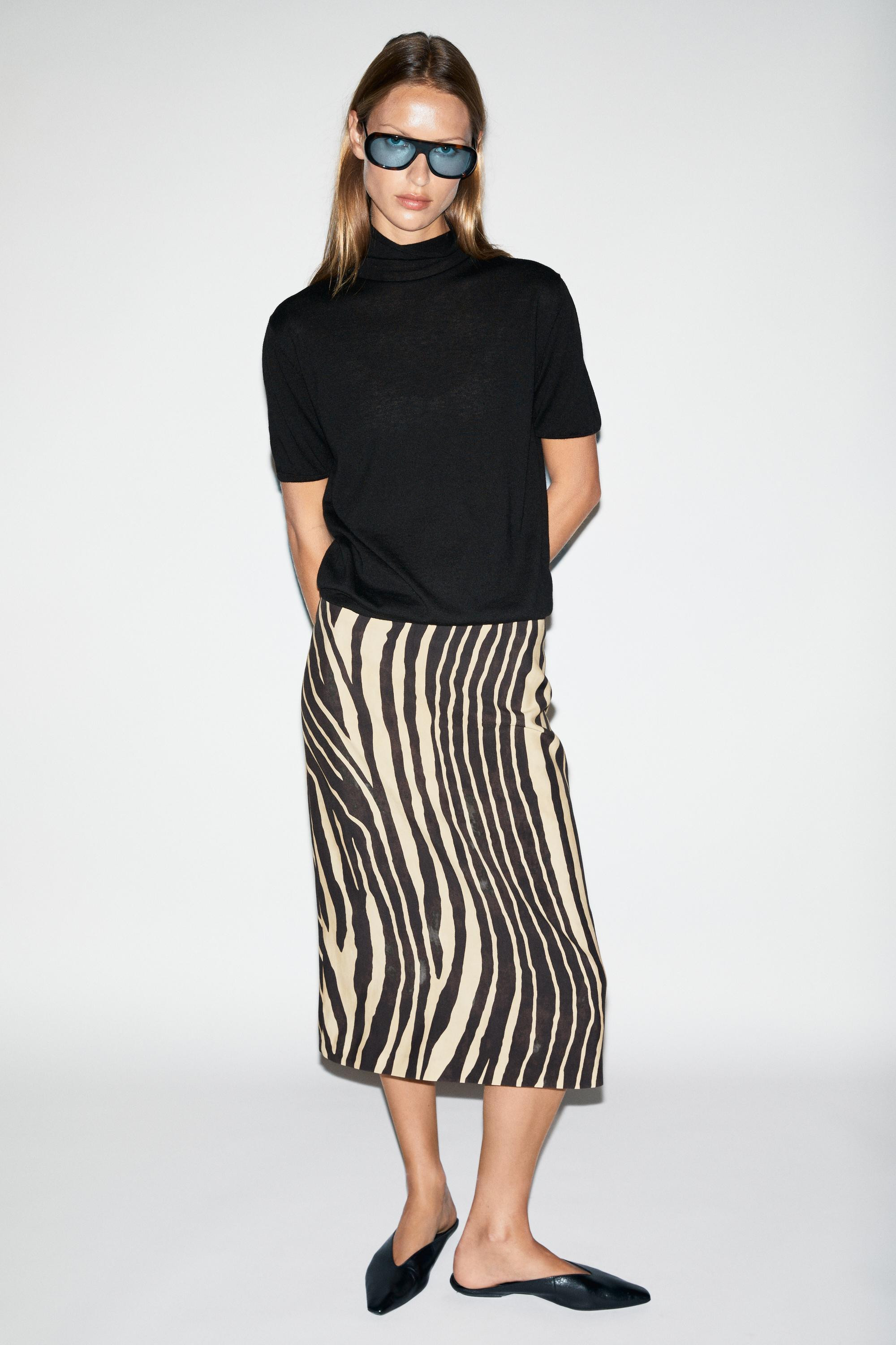 Flowing tube mini skirt | Massimo Dutti UK