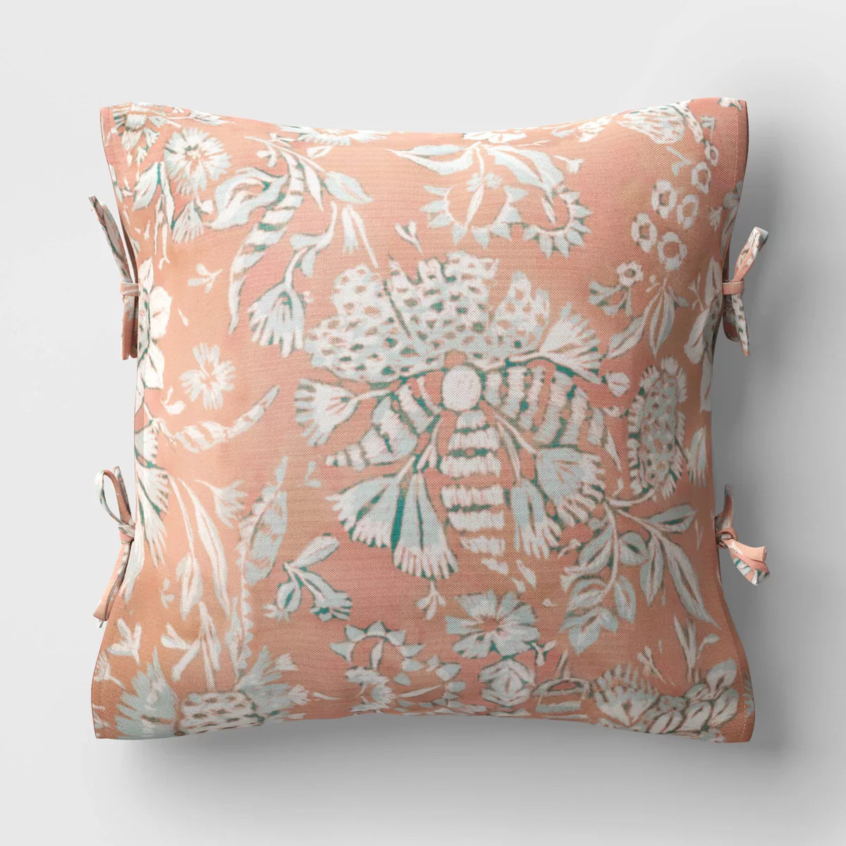 18"x18" Coronet Floral Square Outdoor Throw Pillow Orange - Threshold™ designed with Studio McG... | Target
