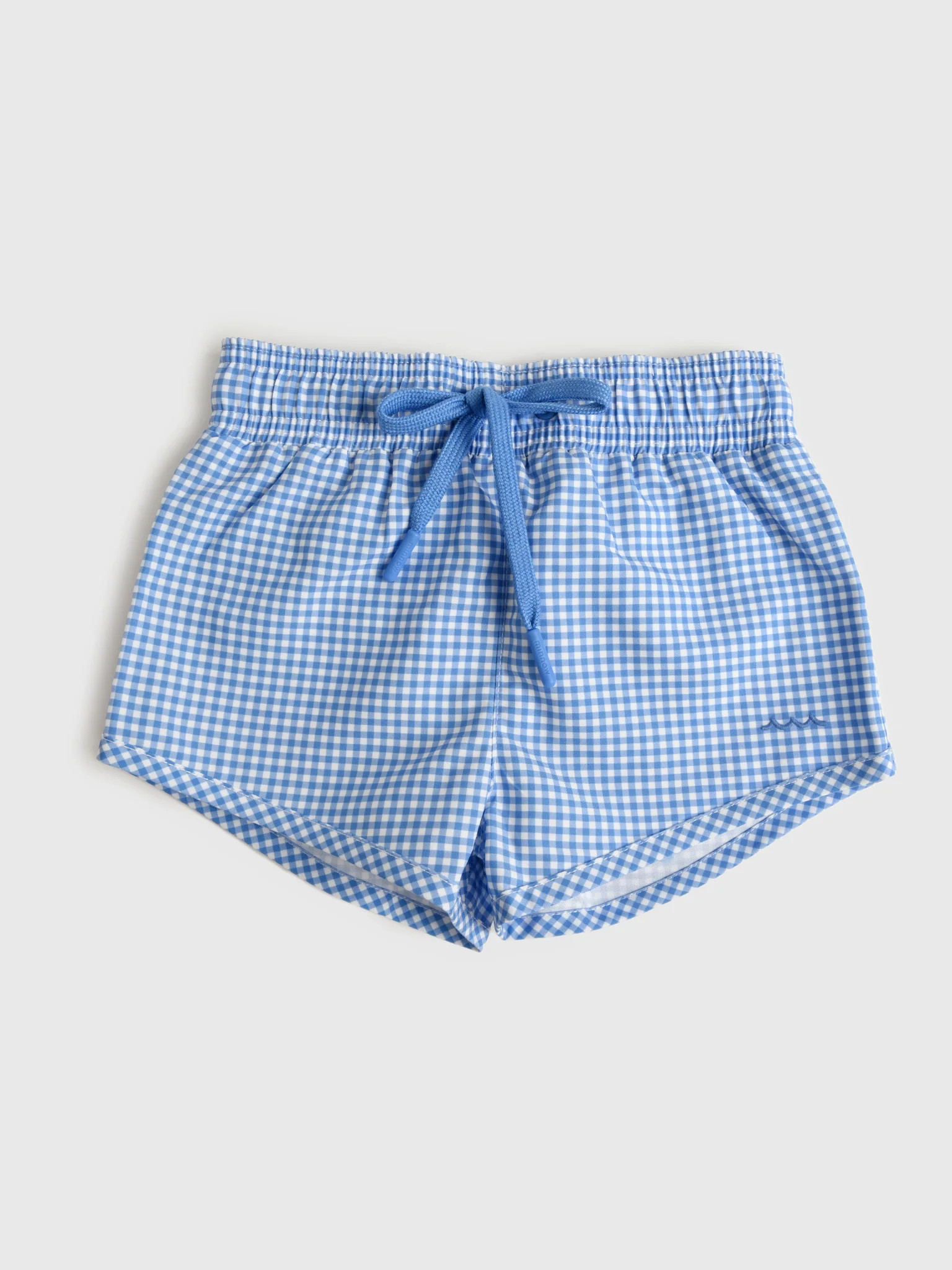 MINNOW
                      
                     Boys' Sky Blue Gingham Boardie Short | Saint Bernard