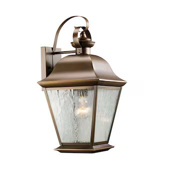 Kichler Mount Vernon 1-Light 19.5-in H Olde Bronze Outdoor Wall Light | Lowe's