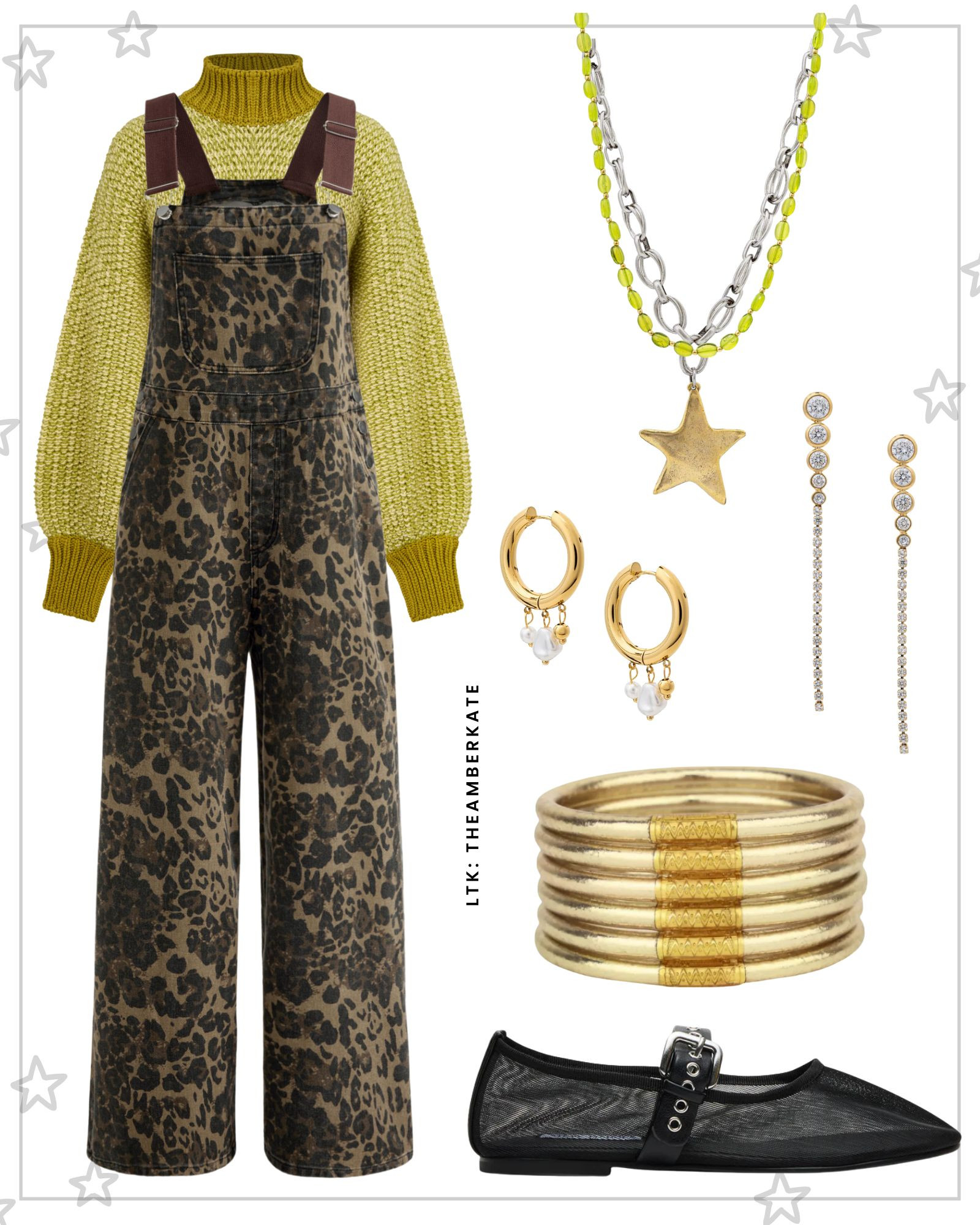 Cheetah overalls with green sweater perfect fall outfit for teachers 

#LTKSeasonal #LTKFindsUnder100 #LTKautumn